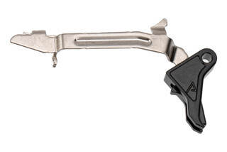 Agency Arms Syndicate Drop-In Flat Trigger For Glock 9mm/ .357 SIG Handguns features a gray finish